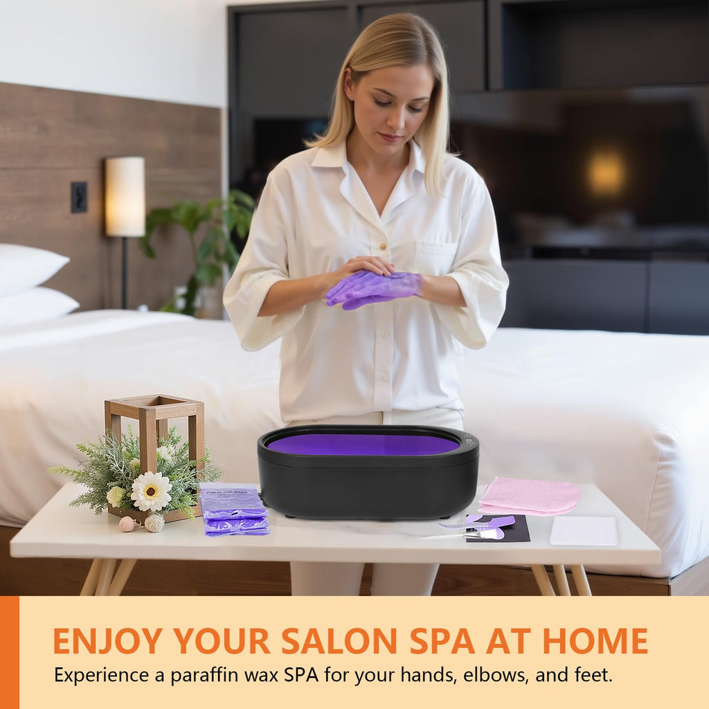 WHOSTOMY Paraffin Wax Machine for Hands and Feet, Paraffin Wax Warmer with Refills, Paraffin Bath for Arthritis, Hand and Foot Treatment, SPA Hot Wax Machine for Moisturizing Dry Skin