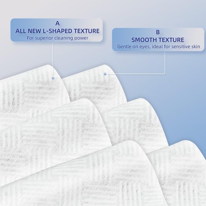 Conbonnie Clean Face Towels XL, Special Ed., 10"×12" Biobased Facial Towels, Disposable Face Towelette, Makeup Remover, L-shaped Textured, Enhanced Cleaning for Skin Care, 50 Count (1 Pack)