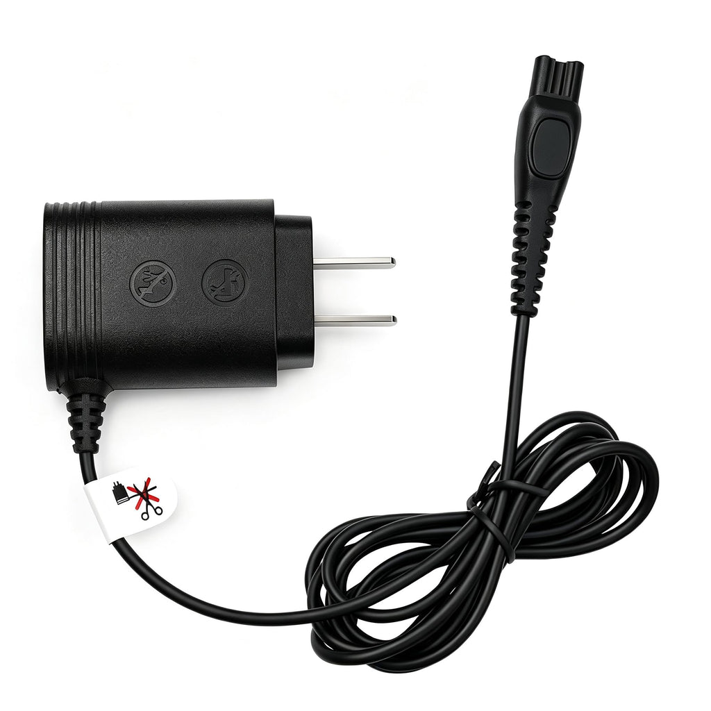Electric Shaver Power Cord Compatible with Philips Norelco HQ8505 7000 5000 3000 Series Electric Shaver Aquatec Arcitec Multigroom Beard Trimmer & More 15V AC Portable Power Supply Cord