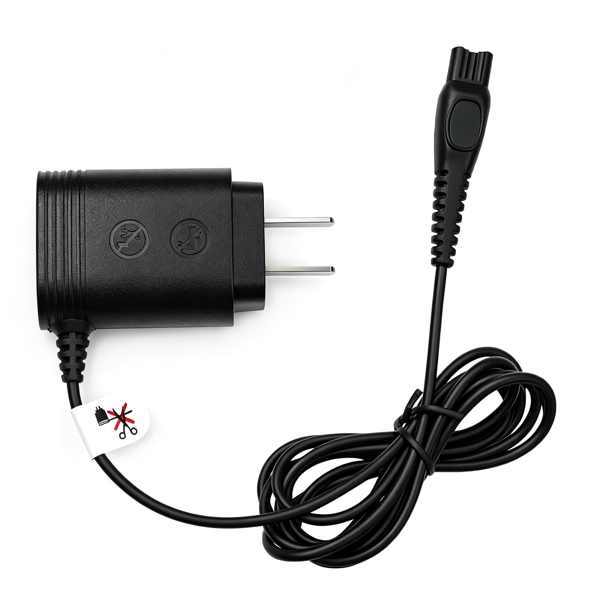 Electric Shaver Power Cord Compatible with Philips Norelco HQ8505 7000 5000 3000 Series Electric Shaver Aquatec Arcitec Multigroom Beard Trimmer & More 15V AC Portable Power Supply Cord