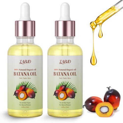 LABJD Batana Oil for Hair Growth, Natural Hair Growth Oil & Hair Care Solution for Stronger, Thicker Hair - Stimulates Regrowth, Nourishes & Repairs Damage, 2 Pack