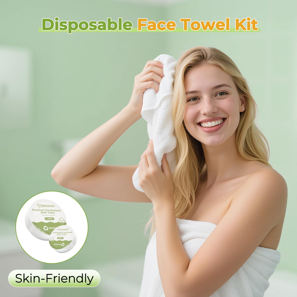 Classycoo Disposable Towel Travel Bag Set for Hotel