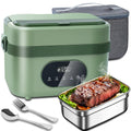 MDHAND Heated Lunch Box for Men - 18000mAh Battery Powered Cordless Electric Lunch Box for Adults Worker, Commuters, Drivers, 5 Side Self-Heating, Scheduled Heating & 6.3 Cups Container