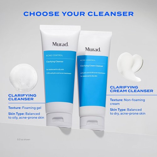 Murad Acne Control Clarifying Cleanser - Salicylic Acid & Green Tea for Deep Pore Cleansing | Clear, Healthy Skin