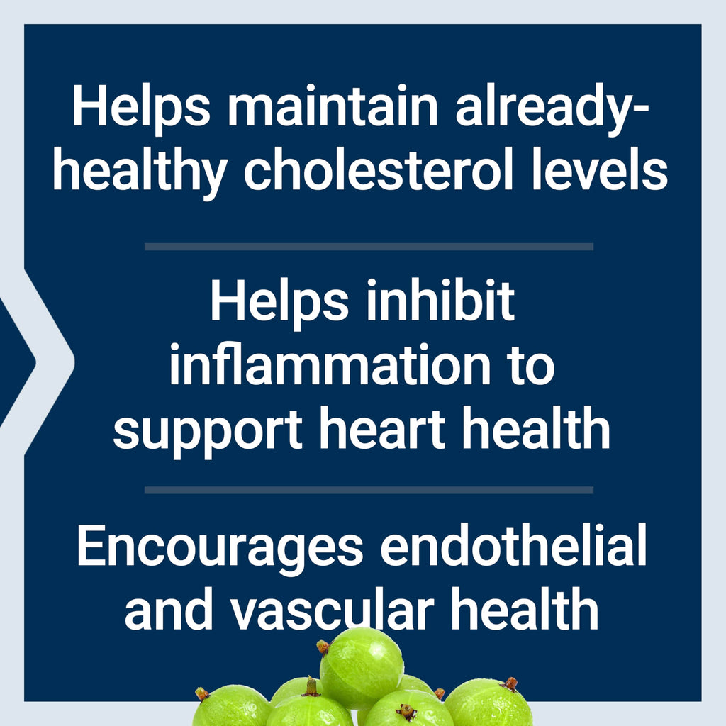 Life Extension Advanced Lipid Control, amla Extract, Indian Gooseberry, Heart Health, endothelial Health, Vegetarian, Gluten-Free, 60 Capsules