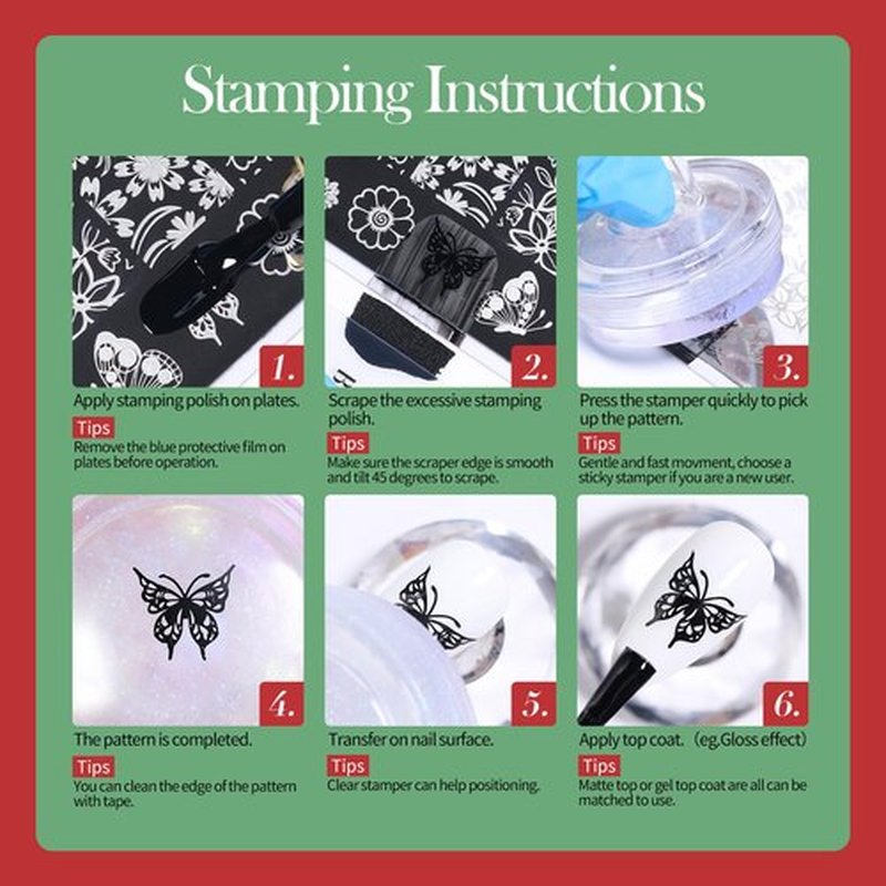 Born Pretty Nail Stamping Polish, Fingernail Stamp Polish Set Manicure Print Nail Polish for Plates 12 Colors Bulk Gift Collection 10ml 0.34fl oz Ideal Gifts