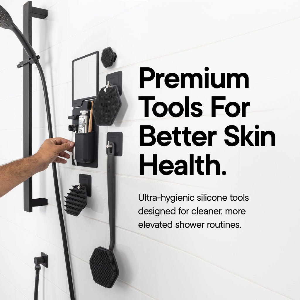 TOOLETRIES Hugo Maxi Large Shower Mirror for Shaving – Charcoal