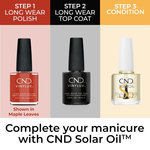 CND Vinylux Longwear Orange Nail Polish, Gel-like Shine & Chip Resistant Color, Maple Leaves, 0.5 fl. oz