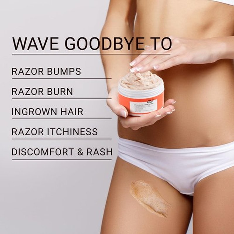 Bikini Area Exfoliator, Exfoliating Scrub for Bikini Area, Ingrown Hair Treatment for Bikini Area, Razor Bump Treatment for Bikini Area, Sugar Scrub for Bikini Area, Shaving Exfoliator Scrub for Women