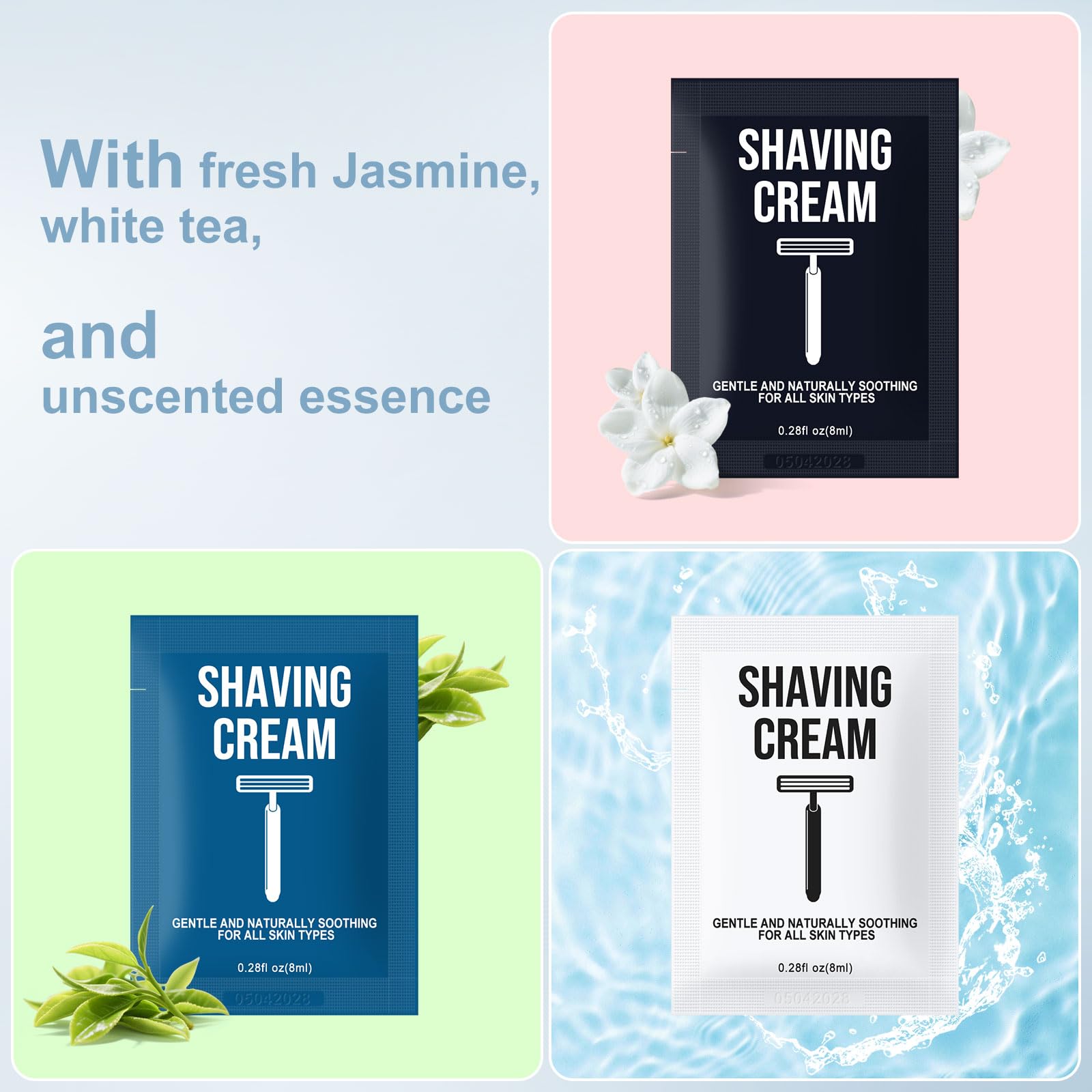 0.28fl oz Shaving Cream Bulk Travel Disposable Shaving Cream in Bulk