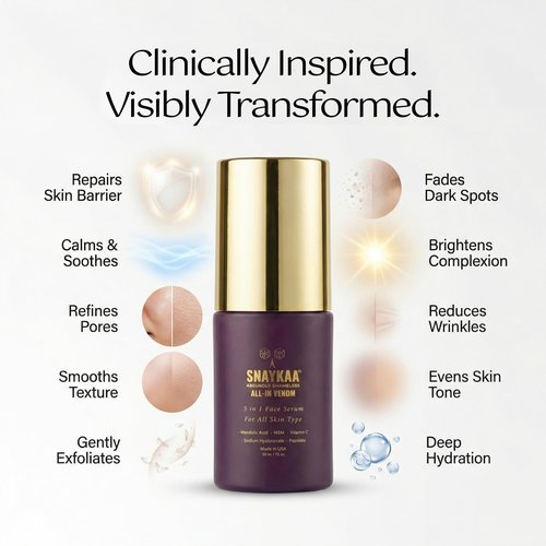SNAYKAA Niacinamide Vitamin C Face Serum with Hyaluronic Acid & Peptides – Brightening, Dark Spot Corrector, Anti Aging Hydrating Serum – 30 ml Made in USA