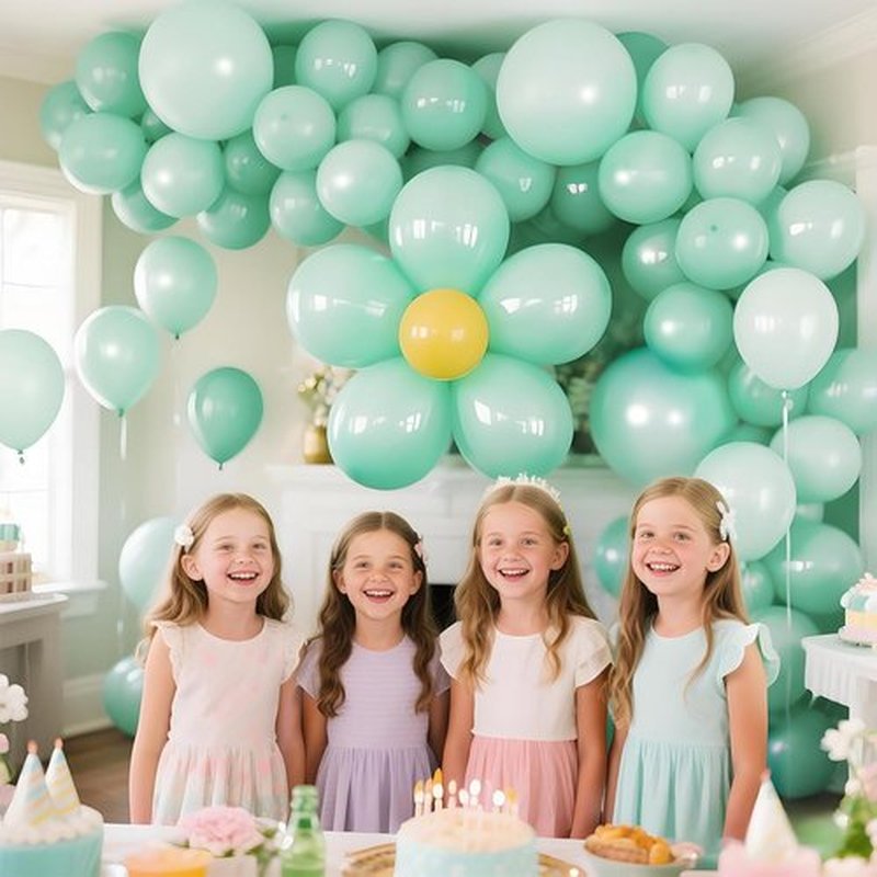 Pastel Green Latex Balloons by [Brand Name] - 110pcs 12-Inch Balloons for Birthday Party & Baby Shower