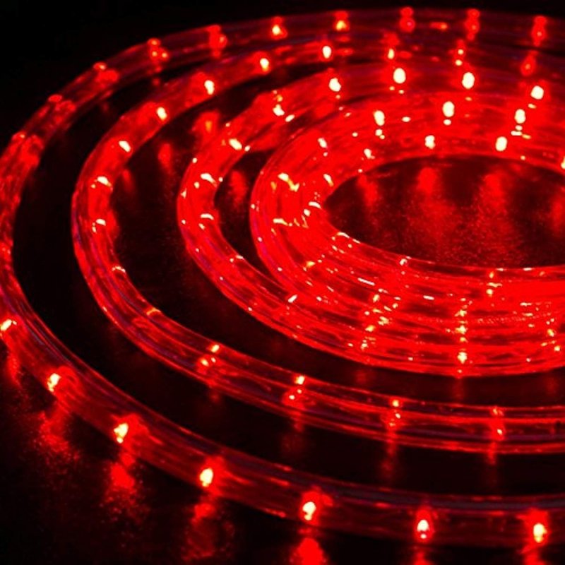 200ft LED Rope Lights by [Brand Name] - Waterproof Outdoor Lighting with 8 Modes | Flexible Tube Lights for Garden, Patio, and Party (Red)