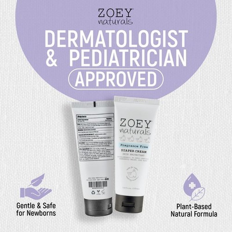 Regine Switzerland Baby Diaper Cream - Pediatrician Approved Zinc Oxide & Kaolin Clay Rash Protectant - Fragrance-Free 3.4 oz