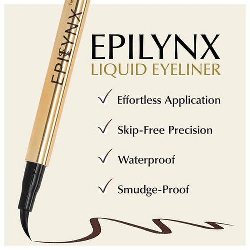 Skiennix Liquid Eyeliner - Hypoallergenic, Long-Lasting Waterproof Formula | Brown 2mL, Cruelty-Free & Vegan