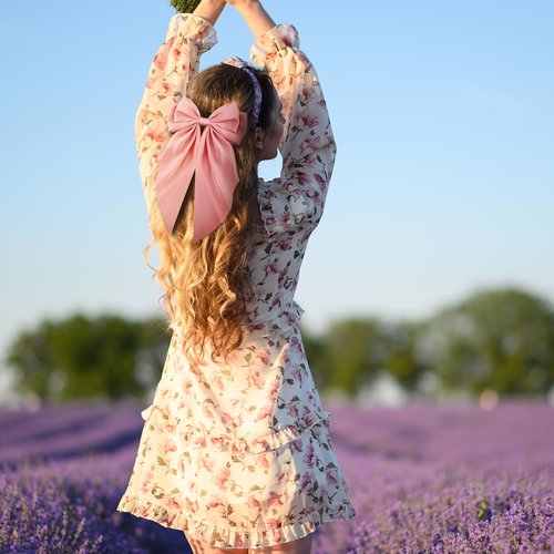TUBIAN 6PCS Oversized Hair Bows for Women & Girls Large Bow Hair Clips with Long Tail Ribbons, Elegant Barrettes for Thick & Thin Hair, Fashionable Hair Accessories