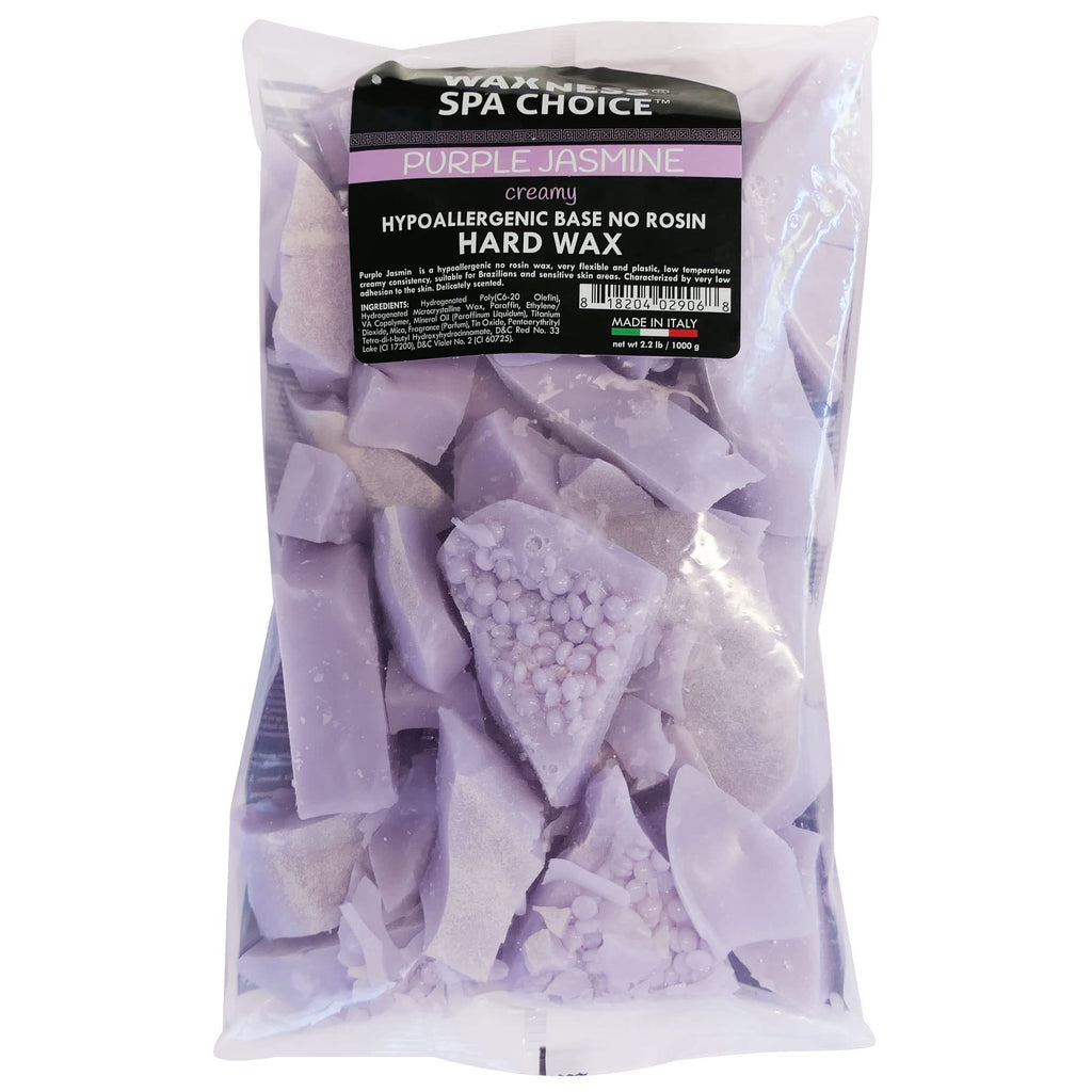 Waxness Spa Choice Purple Jasmine Demi Creamy No Rosin Waxing Kit with 2.2 Lb / 1 Kg Wax Bag