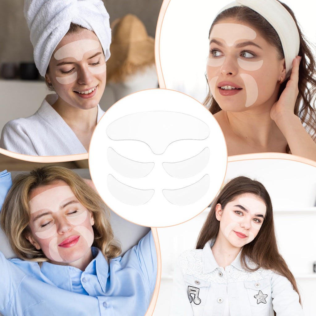 WY LIGHTING LEVEL 10 Pcs Forehead Wrinkles Patches Reusable Wrinkle Patches Wrinkle Remover Mask Silicone Face Tape Smooth Fine Lines Wrinkles for Women Facial Beauty Skincare