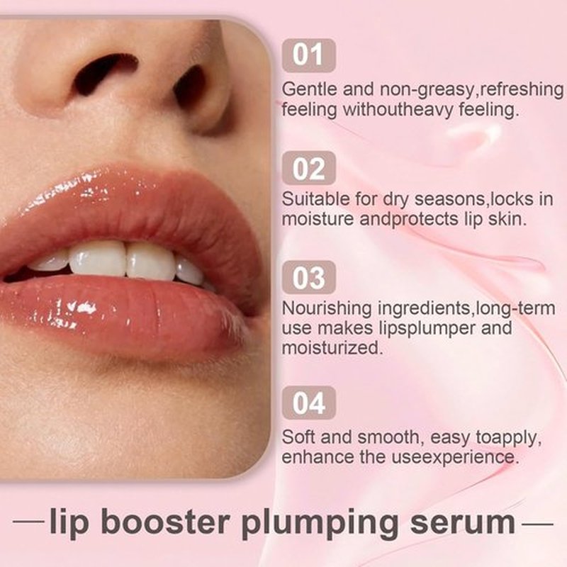 Glovera Labios Carnosos Lip Booster Serum - 24-Hour Volumizing Treatment for Hydrated, Plump Lips (1PC)