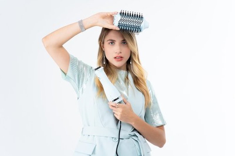 Taiff Blow Dryer Brush | 2 in 1 Hot Air Brush and Hair Dryer with Tourmaline and Ionic Technology | 1200W Fast Drying DC Motor | Removable Head | Hair Styling Tool for Smooth Frizz Free