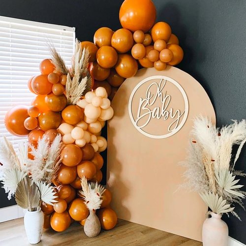 PartyWoo Burnt Orange Balloons - 140-Piece Terracotta Fall Balloon Arch Kit | 18", 12", 10", 5" Sizes
