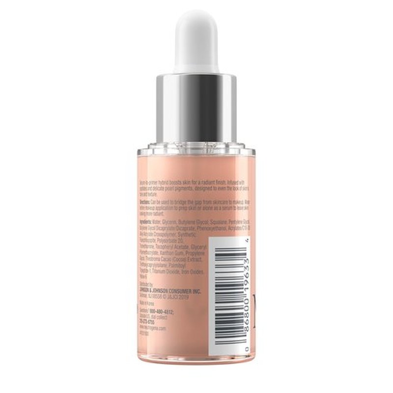 Neutrogena Healthy Skin Radiant Booster Primer & Serum, Skin-Evening Serum-to-Primer with Peptides & Pearl Pigments, Evens the Look of Skin's Tone & Smooths Texture, 1.0 fl. oz