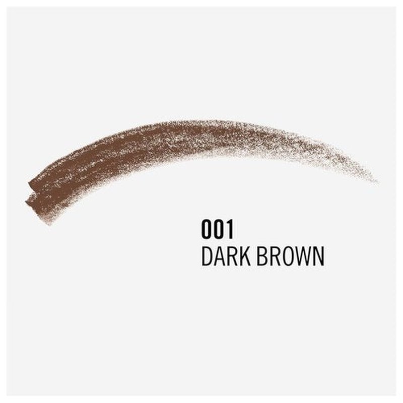 Rimmel London Eyebrow Pencil - Long-Wearing & Highly Pigmented with Built-In Brush | Dark Brown, 0.05oz