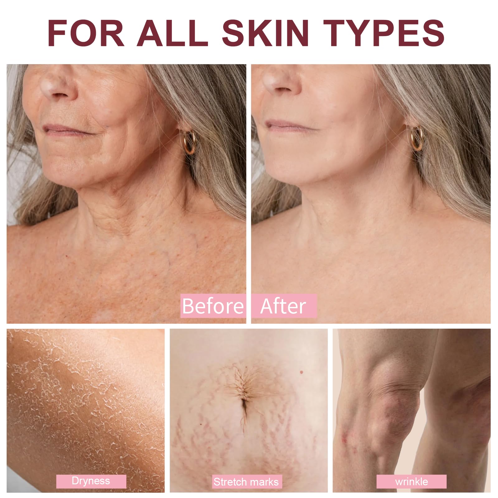 FloraDew+ Mythic Body Firming Oil Skin Tightening Body Oil After Shower for Women Tighten, Hydrate & Nourish Dry Skin 4 FL OZ