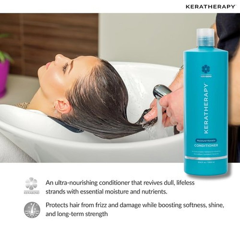 Keratherapy Keratin Infused Moisture Conditioner - Hydrating 33.8 fl. oz. Formula with Collagen & Jojoba Oil for Dry Hair