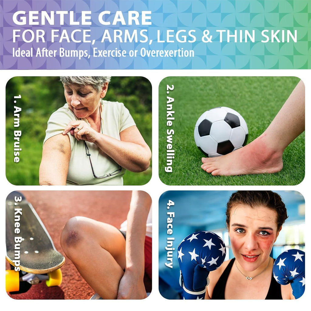 Recuren Plus Arnica Bruise Cream Extra Strength: Rapid Relief for Bruising Swelling Soreness Pain on Thin Skin - Potent Arnica Montana with Vitamin K Coconut Shea Butter - Face & Body