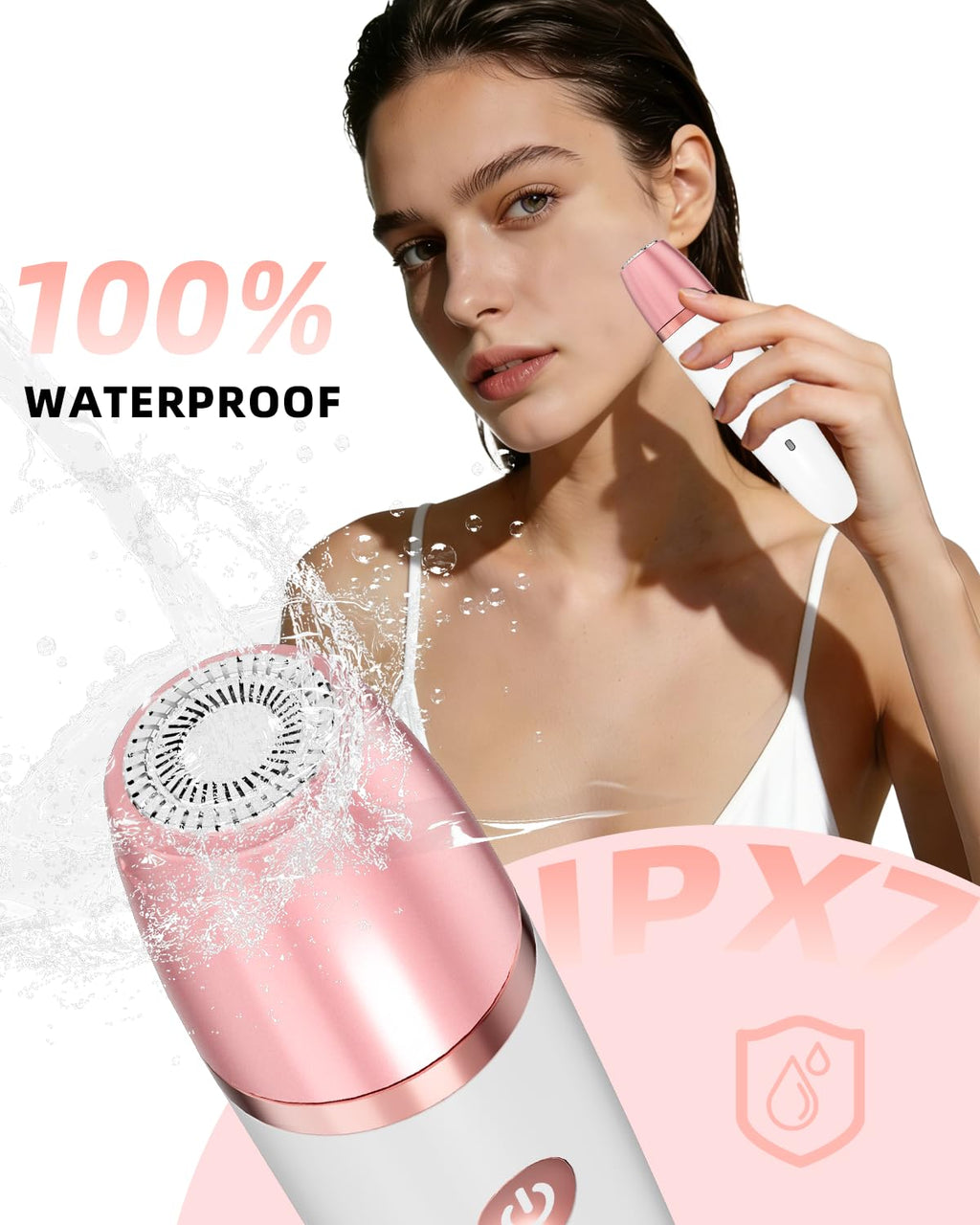Ufree Bikini Trimmer Electric Razors for Women, Ceramic Blade Body Hair Trimmer, IPX7 Waterproof Rechargeable Lady Shaver, Personal Groomer for Legs & Pubic Hair, Gifts for Women, Gold