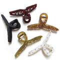 Nalodu 5 Inch Extra Large Claw Clips, 13 cm No Slip Jelly Jumbo No Slip XL Hair Clips for Thick Long Curly Hair, Big Hair Claw Clips, 5 Pack