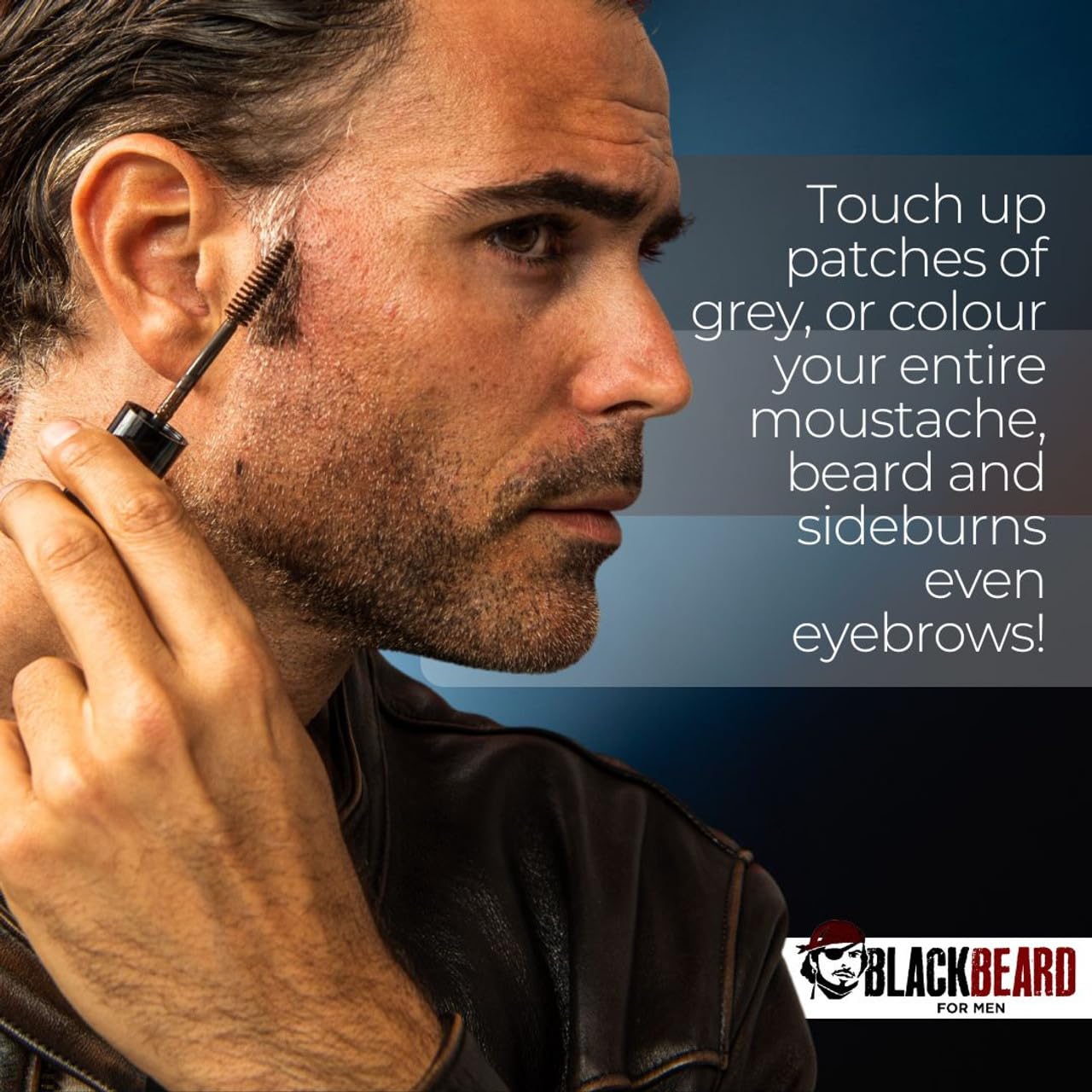Blackbeard for Men Instant Beard Color, Brown/Auburn, 6 Pack