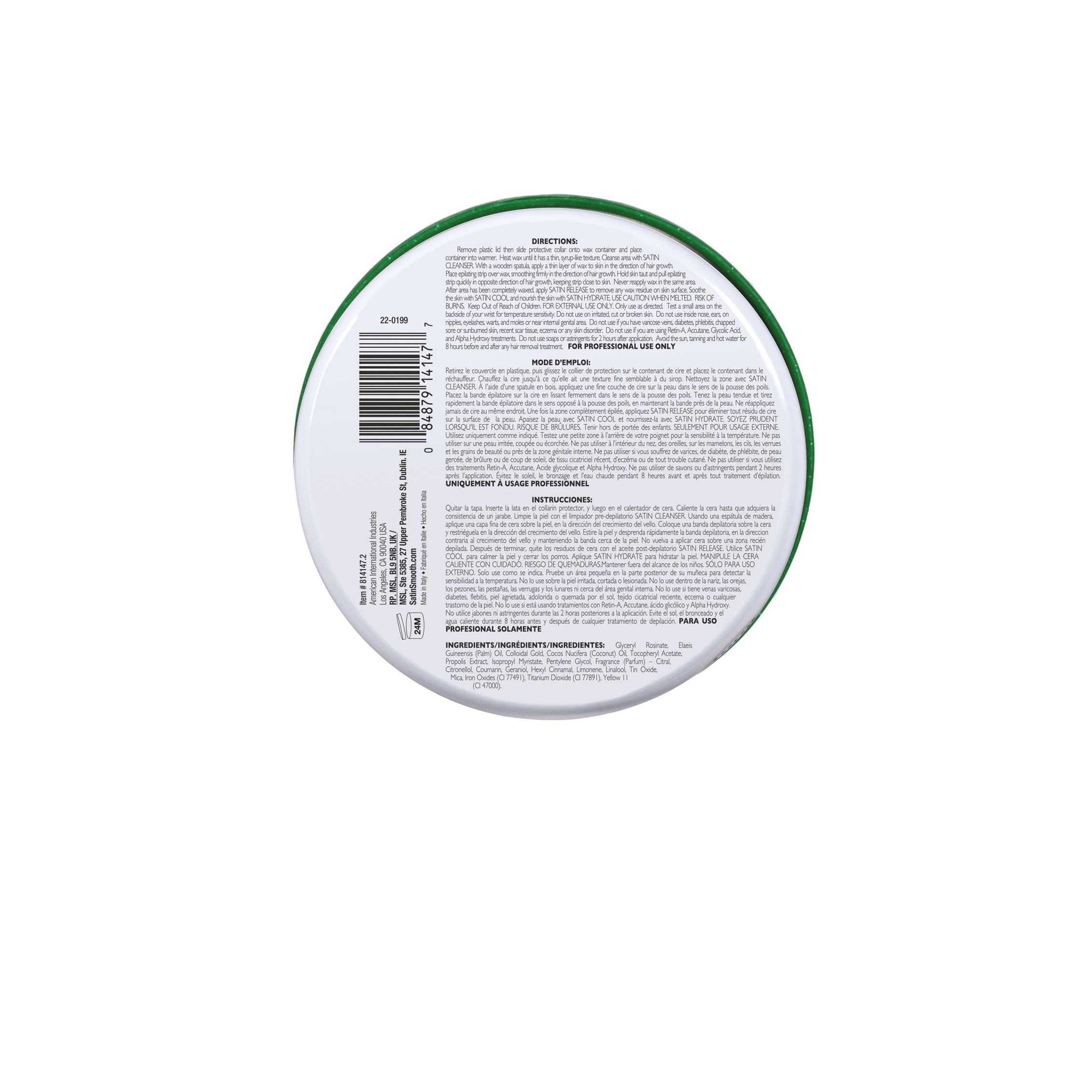 Satin Smooth Citrus Mojito Thin Film Hard Hair Removal Wax 14 oz.