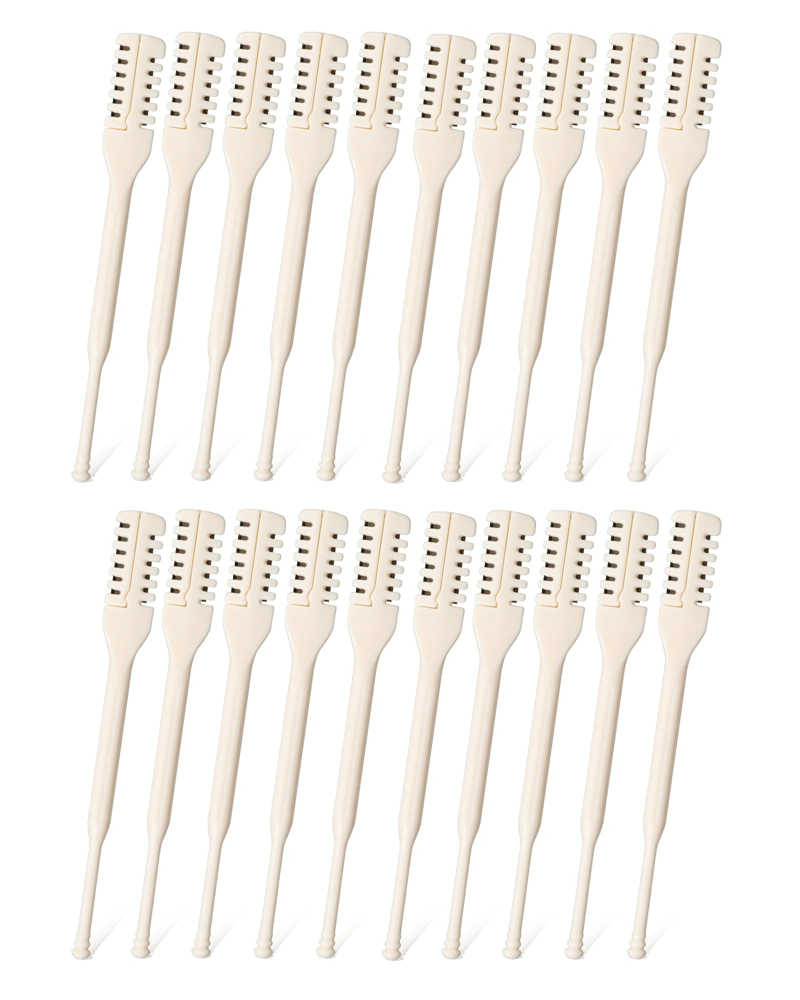 OZWLZV 20PCS Nose Hair Trimmer for Men & Women, 2-in-1 Nasal Hair Cutter, Manual & Portable Nose Trimmer, Double Sided Nose Hair Cutter, Nose Hair Remover with Cleaning Brush, Nose Razor