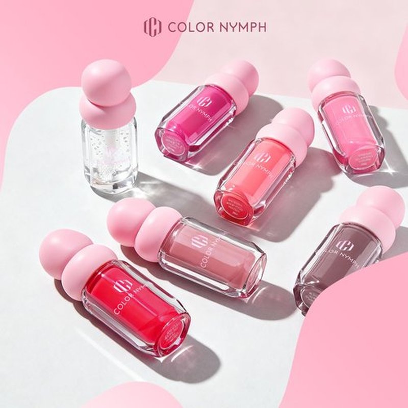 Color Nymph Lip Oil & Lip Gloss Set, Hydrating Non-Sticky Lip Makeup, Nourishing Lip Care with Jojoba Oil & Hyaluronic Acid, Glossy Pigmented Finish, #06 Dark Coffee