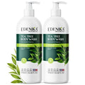 EDENIKA BOTANICALS Tea Tree Oil Body Wash, Cleanses & Relieves Itchy Skin, Soothes Jock Itch, Acne & Ringworm, Shower Gel for Dry and Sensitive Skin, Women & Men, Organic & Natural, 16 fl oz, 2-Pack