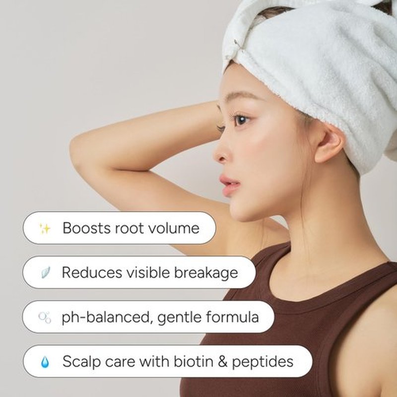 Korean Rice Water Shampoo – Repair for Thinning Hair w/Protein Complex, Biotin & Salicylic Acid – Volumizing & Scalp Nourishing – Sulfate,Paraben,Silicone-Free – Hinoki Bloom – 500ml / 16.90 fl oz.