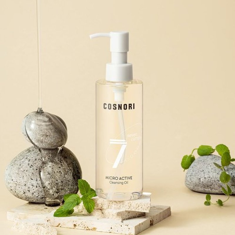 COSNORI 7-Complex Micro Active Cleansing Oil – Korean Vegan Facial Cleansing Oil, Fresh and Light Finish – Gentle Makeup Remover for Face, Hypoallergic, Fermented 7-Oil Complexes, 6.7 fl.oz.