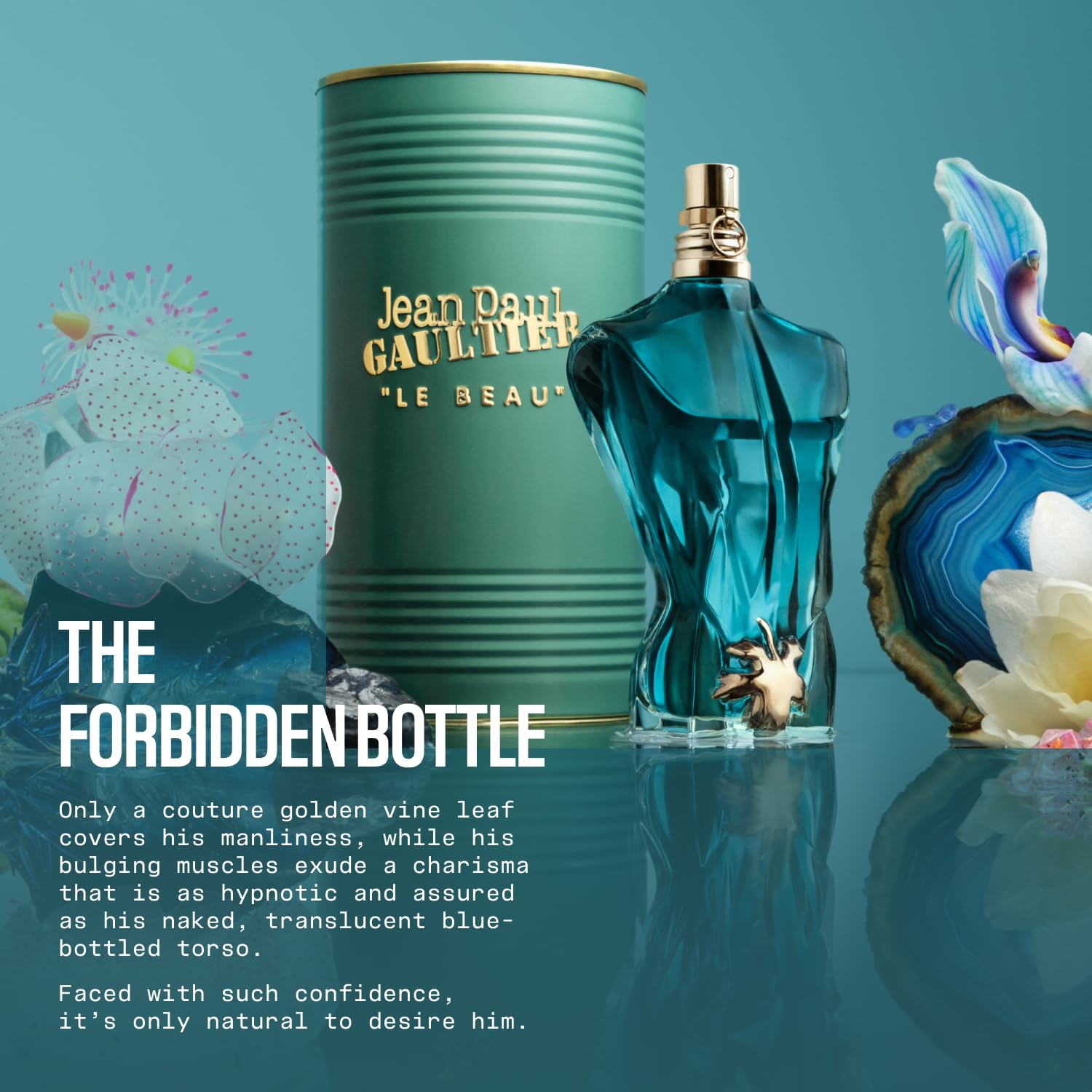 Jean Paul Gaultier Le Beau Eau de Toilette for Men - Long Lasting Addictive Aromatic Woody Men's Cologne with Bergamot, Coconut Wood & Tonka Bean - Designer Fragrance Spray, 4.2 oz