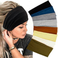 Yeshan Wide Headbands For Women Stretch Boho Head Bands Large Turban Sweatbands Workout Yoga Running Hairband,Pack of 8