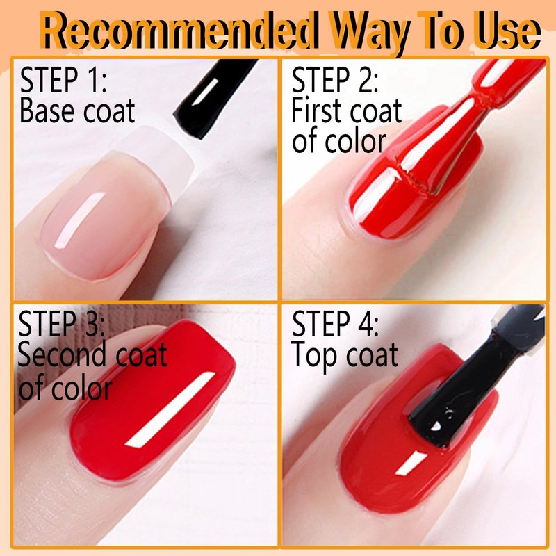 Wimocasy Quick Dry Nail Polish Crimson Summer Nail Lacquer 0.41fl oz Regular Insta Dry Nail Polish 12ML For Nail Art Salon Home,#21-2