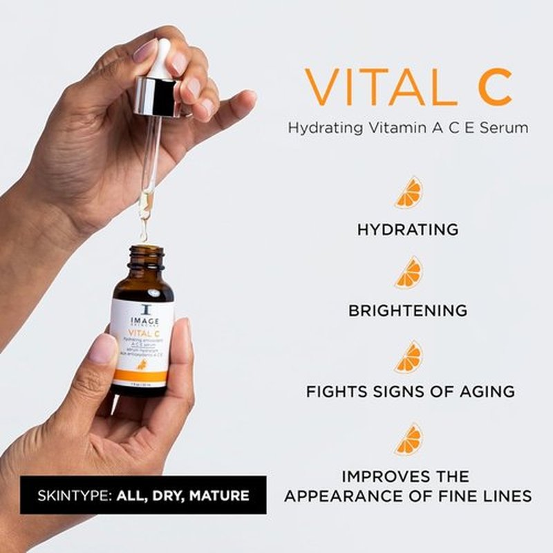 IMAGE Skincare VITAL C Hydrating Serum - Brightening Complex with Vitamins A, C & E | 1 fl oz