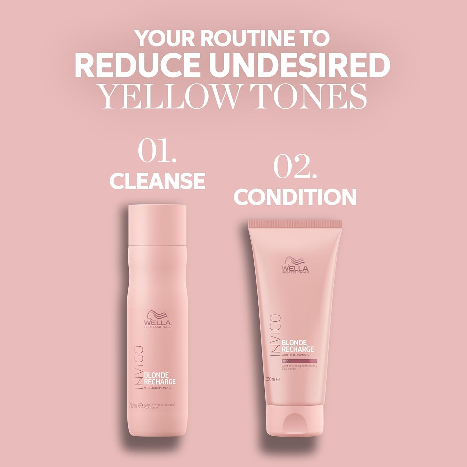 Wella Professionals INVIGO Blonde Recharge Shampoo - Cool Color Enhancer for Radiant Blondes