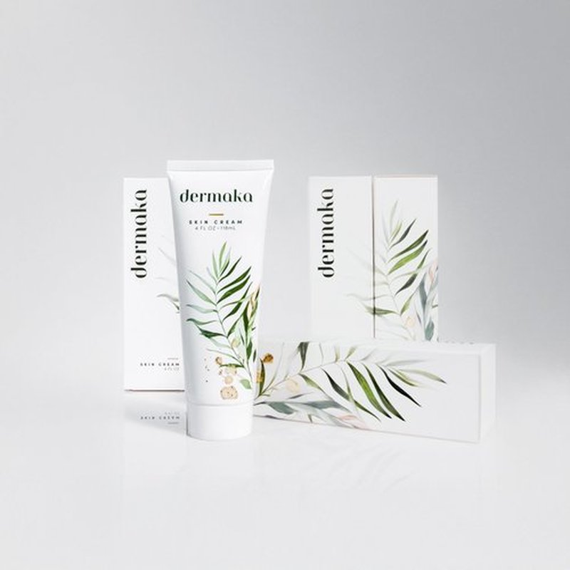 Dermaka Skin Cream, 4 Pack Skin Care Cream (4oz) - Moisturizer for Sensitive Skin with Vitamin A & E