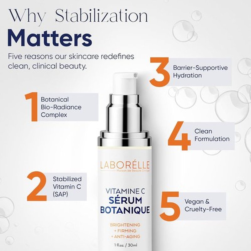 Skiennix Vitamin C Serum - Brightening & Hydrating Dark Spot Corrector with Vitamin E & Hyaluronic Acid (1 fl oz)