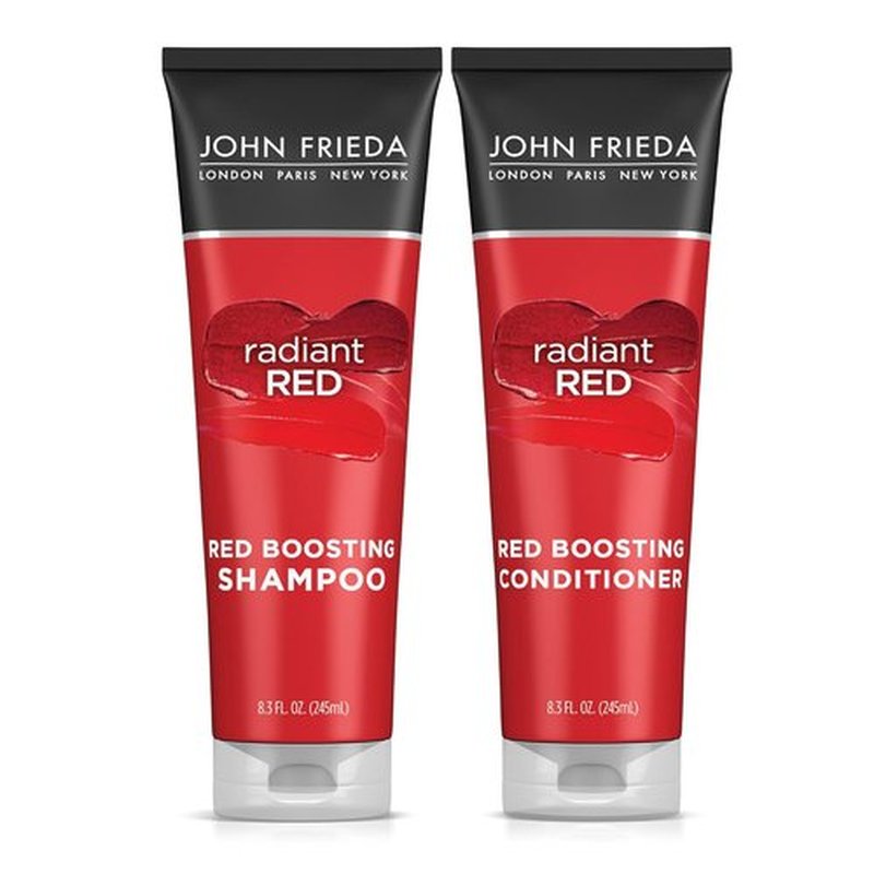 John Frieda Radiant Red Shampoo & Conditioner Bundle - Enhances Color with Pomegranate & Vitamin E