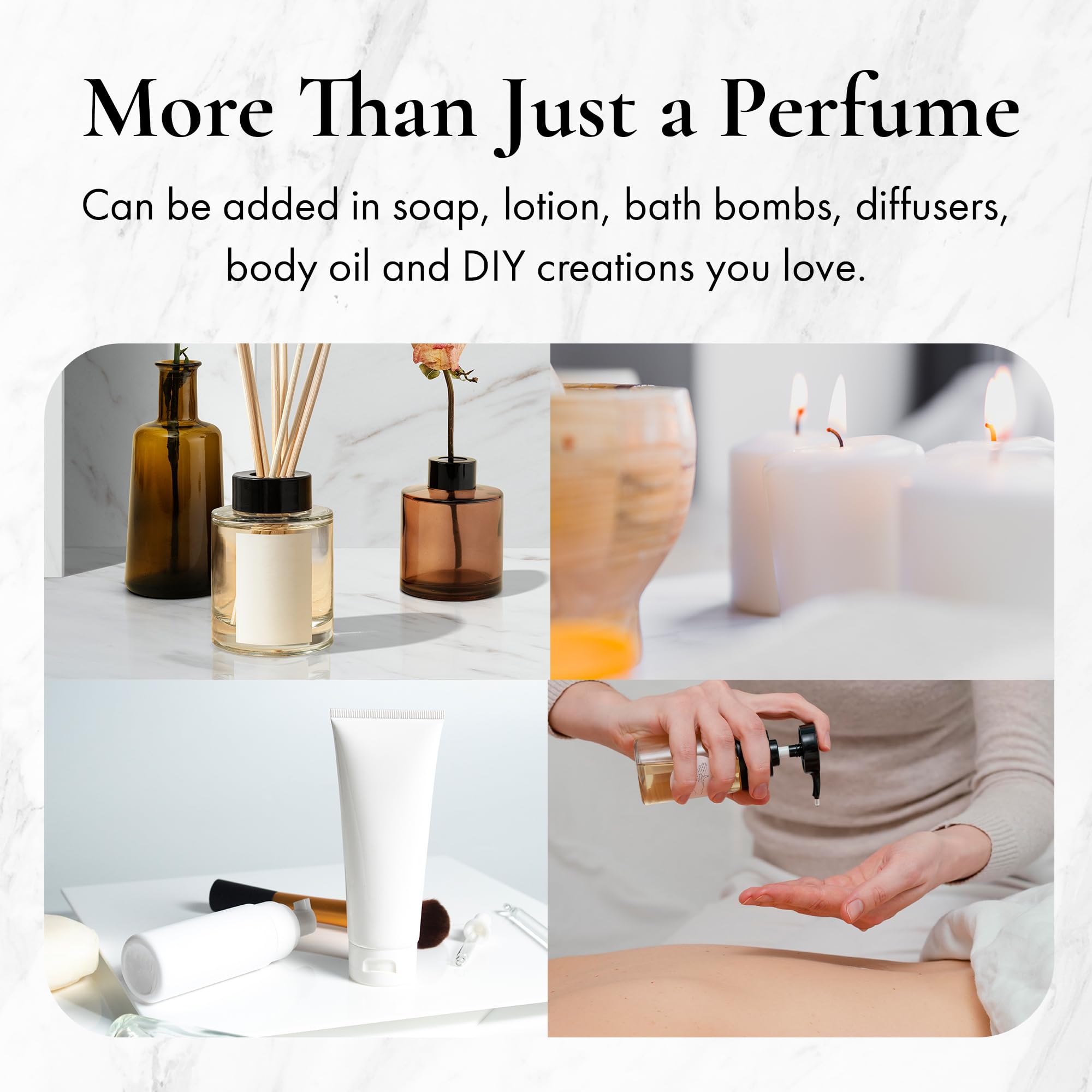 Amber White Type Fragrance Oil – 1/3 oz Glass Roll-On Bottle | Alcohol-Free & DPG-Free Perfume Oil for Body & Travel by Halal Everyday