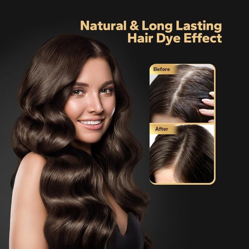 HyperHair Dark Brown Hair Dye Shampoo, Shampoos for Color Treated Hair, Hair Dye Shampoo 3 In 1, Hair Dye, Shampoos for Gray Hair for Women & Men, Long Lasting & Coverage