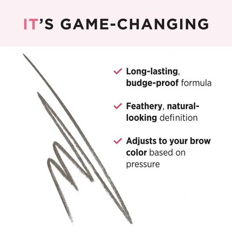 IT Cosmetics Brow Power Micro, Universal Taupe - Universal Eyebrow Pencil - Mimics the Look of Real Hair - Budge-Proof Formula - Built-in Spoolie - 0.017 oz (Pack of 2)